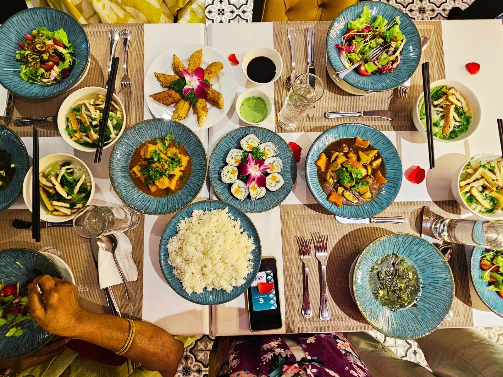 Itinerary Vietnam Vegan Travel Colourful Vietnamese vegan dishes served family-style