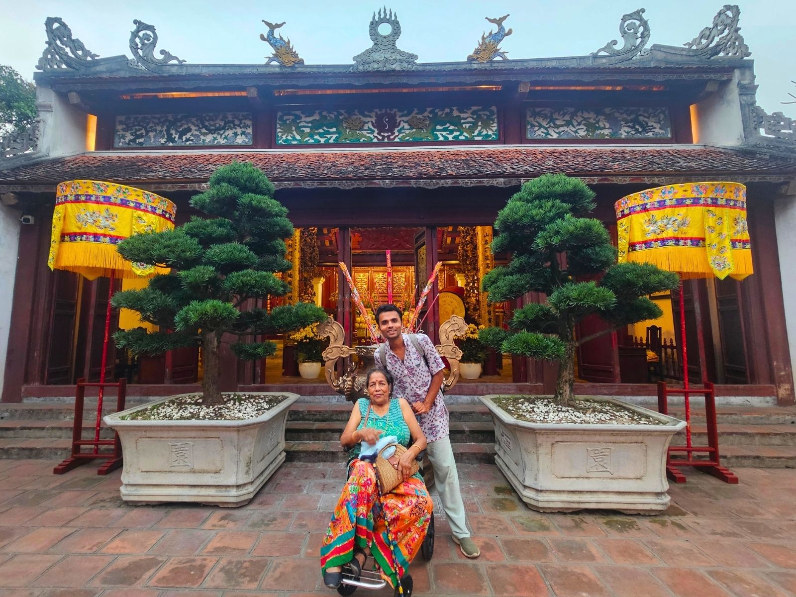 Itinerary Vietnam Vegan Travel Traveller visiting Ngoc Son Pagoda in Hanoi, Vietnam